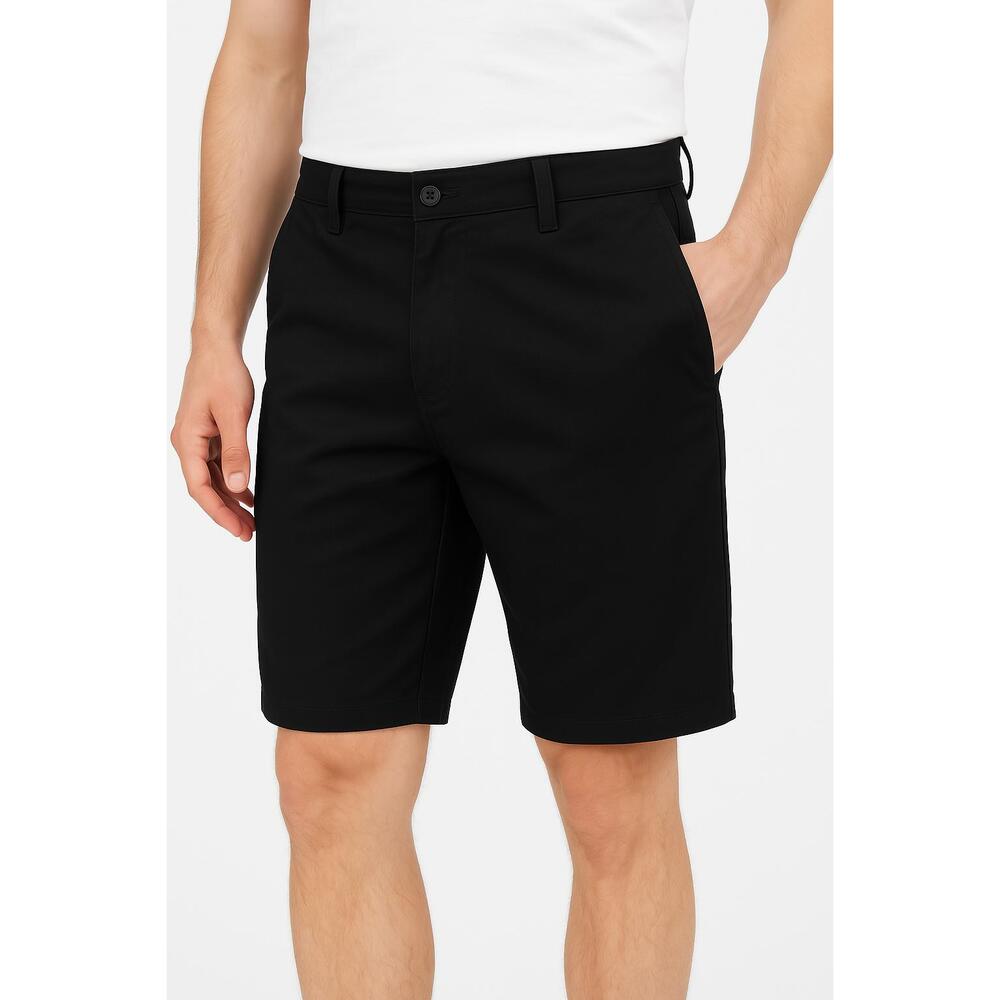 Burnside Black Belt Loops Button Closure Side Pockets Chino Shorts Size 38